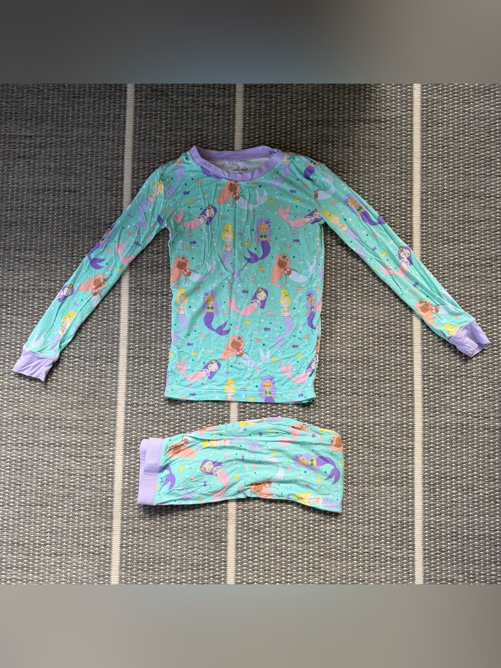 Little Sleepies Mermaid Magic Bamboo Viscose Two Piece Pajama Set, 4T